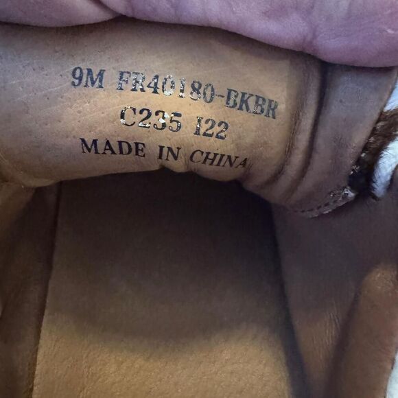 Frye women’s Ivy Calf Hair Cow Print Leather Low-Top Sneakers Size 9 - Picture 6 of 8